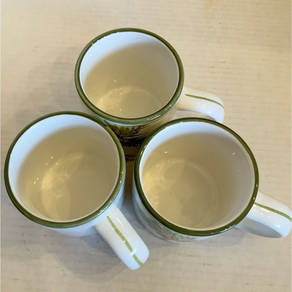 Gibson Designs PALM COURT GIDPAC Mug Cup Green Palm Tree Trim - Set of 3 - Picture 5 of 14